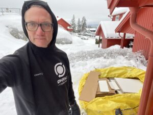 Bortkjøring av byggavfall etter oppussing på Madseløkka i Kongsberg