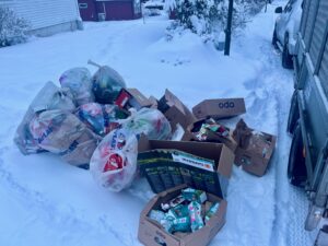 Søppelhenting utført på Raumyr i Kongsberg